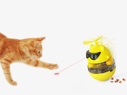 New- 3-in-1 Cat Toy Ball: Automatic Laser, Interactive Propeller, and Treat Dispenser