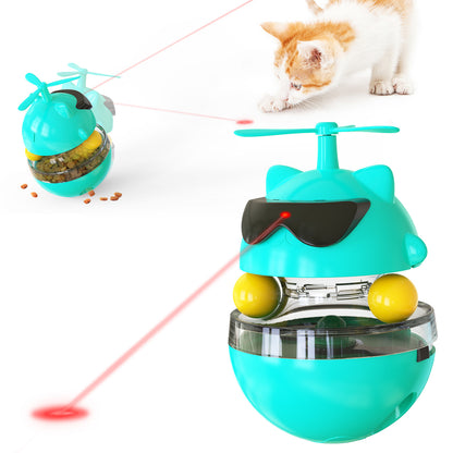 New- 3-in-1 Cat Toy Ball: Automatic Laser, Interactive Propeller, and Treat Dispenser